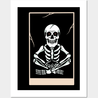 Yoga skull Posters and Art